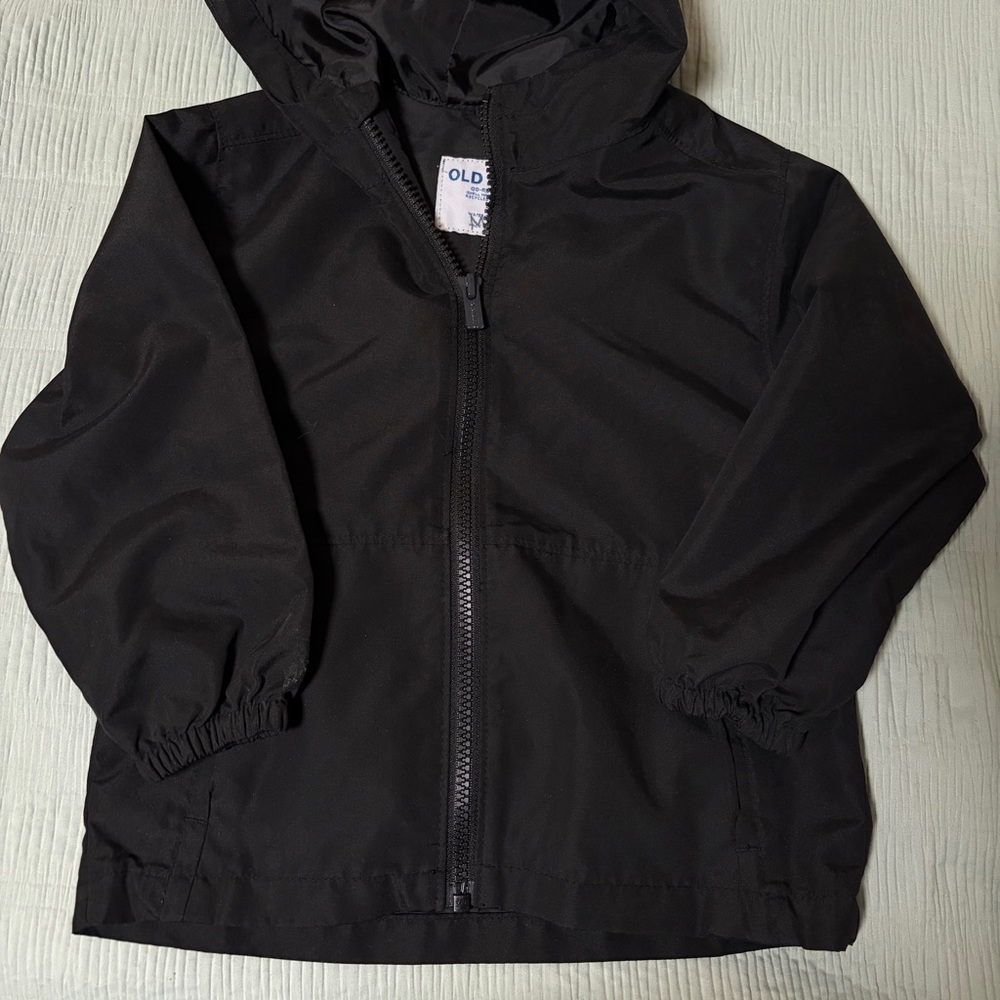 Old Navy Black Hooded Rain Jacket for Kids